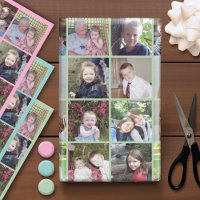 12 Photo Collage - pastel colour backgrounds