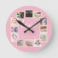 12 Photo Collage Personalized Pink