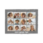 12 Photo Collage with Charcoal Grey Background