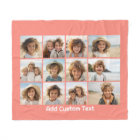 12 Photo Collage with Coral Peach and Text