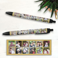 12 Photo Collage with Gold Background