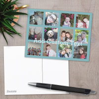 12 Photo Collage with Soft Blue Background