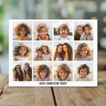 12 Photo Collage with White Background Postcard<br><div class="desc">Add your favourite pics to this fun template. You can use Instagram photos or any photos for this grid.</div>