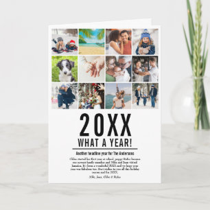 12 Photo Family News Year In Review What A Year Holiday Card