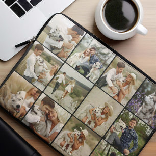 12 Photo Gallery Personalised Laptop Sleeve