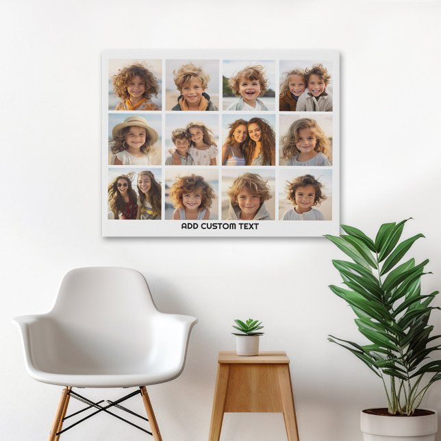 12 Photo Grid Collage - White - Mod Type Black Poster (Creator Uploaded)