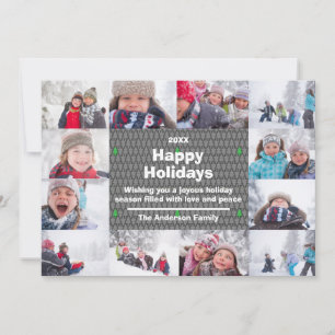 12 Photo Happy Holidays Collage - Christmas Card