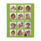 12 Photo Instagram Collage Lime Green Background