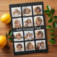 12 Photo Instagram Collage with Black Background