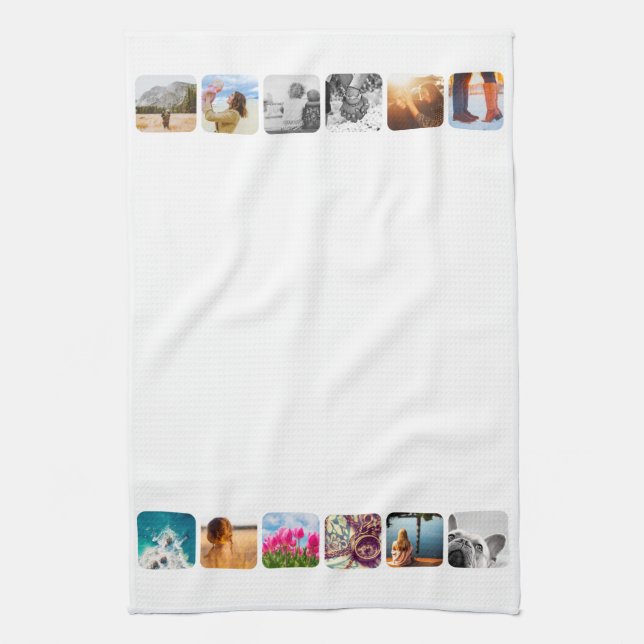 12 Photo Kitchen Towel Template Rounded Frame (Vertical)