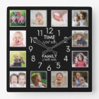 12 Photo Template Time With Family Quote Black