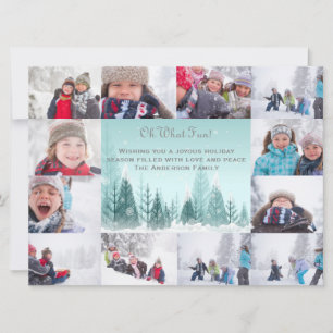 12 Photo Winter Landscape Collage - 6x8 Christmas Holiday Card