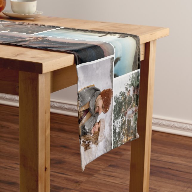 12 Photos Make Your Own Collage Short Table Runner (In Situ)