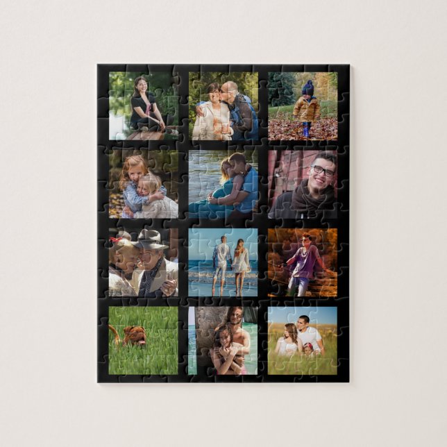 12 Picture Family Photo ✨  Collage Custom  Jigsaw Puzzle (Vertical)
