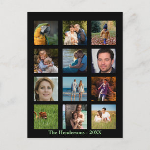 12 Picture Family Photo ✨  Collage Custom  Postcard