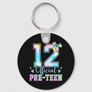 12 Pre-Teen Coquette 12 Year Old 12th Birthday Key Ring