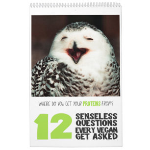 12 questions Vegans get asked with animals photos Calendar
