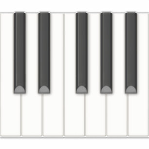 12 Realistic Piano Keys Tilable Keyboard Mural