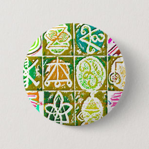 12 Reiki n Karuna Healing Signs  V14 6 Cm Round Badge