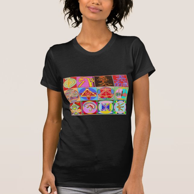 12 Reiki n Karuna Reiki Healing Designs T-Shirt (Front)