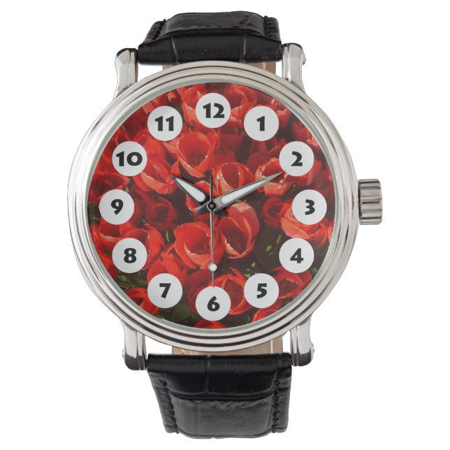 12 Spots - Bed of Red Tulips Watch (Front)