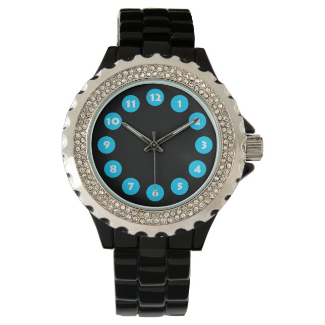 12 Spots - Sky Blue on Black Watch (Front)