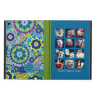 12 square photo collage colourful floral pattern