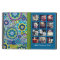 12 square photo collage colourful floral pattern