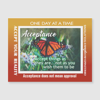12 step acceptance magnetic card 26 butterflies