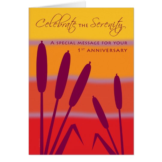 12 Step Birthday or Anniversary 1 Year Clean Sober Card