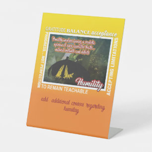 12 step humility plastic sign 26r butterflies