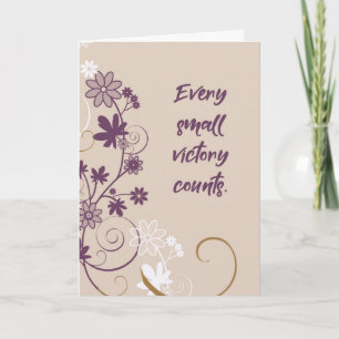 12 Step Recovery Encouragement Swirls on Tan Brown Card