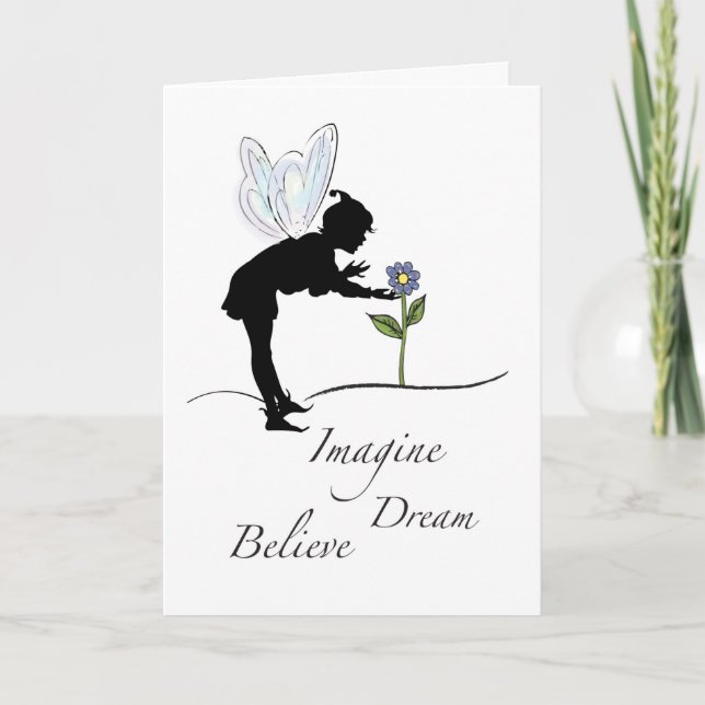 12 Step Recovery Encouragement with Fairy Flower Card (Front)