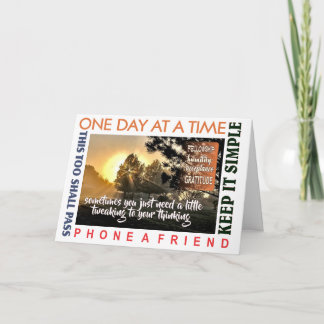 12 step recovery greeting card 25