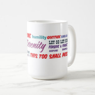 12 step recovery slogans coffee mug 24