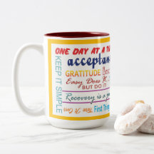 12 step recovery slogans mug 25z-red
