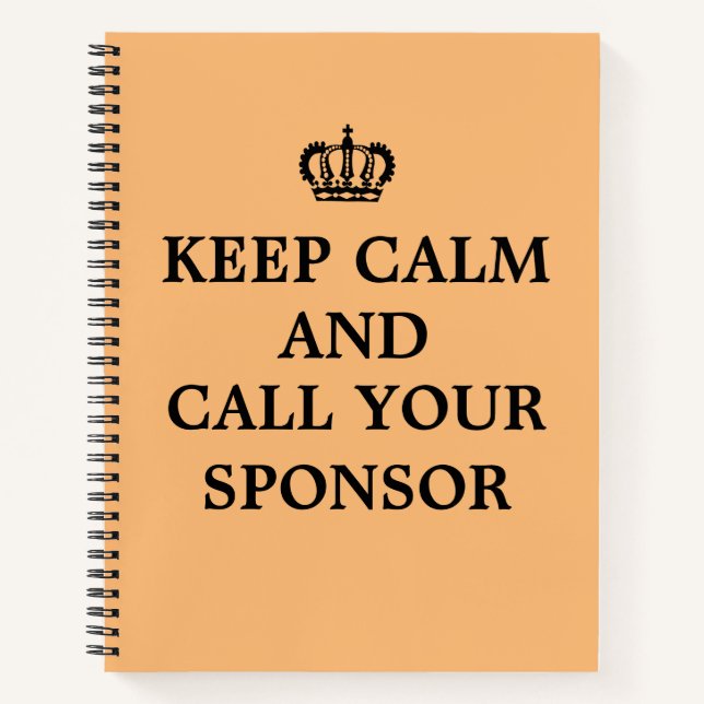 12 Step Recovery Sobriety AA NA Journal Notebook (Front)