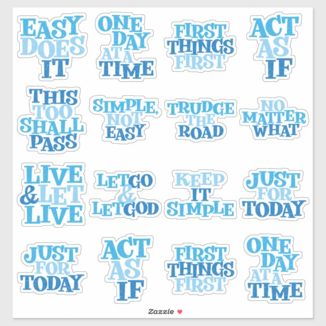 12-Step Slogan Stickers (Sheet)