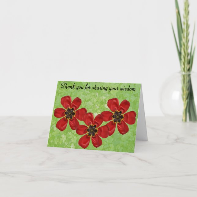 12 Thank You For Sharing Your Wisdom Card (Front)