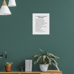 12 Things to Remember - Motivational Poster 