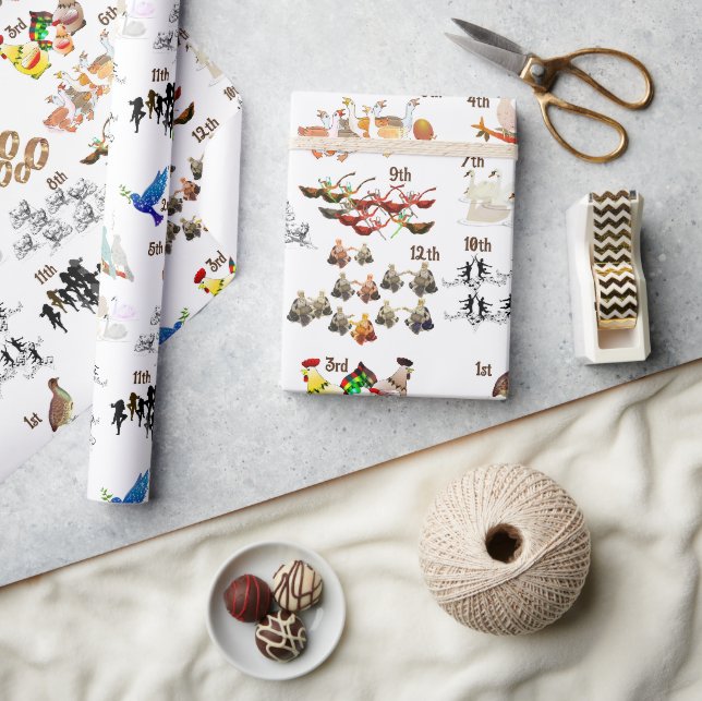 12 Twelve Days of Christmas Tissue Paper  (Crafts)