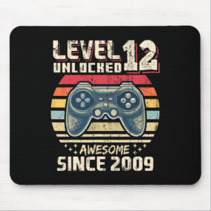 12 Unlocked Awesome 2009 Video Game 12th Birthday Mouse Pad