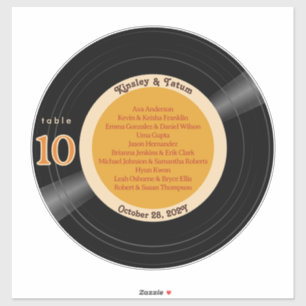 12" Vinyl Record Album Groovy Orange Seating Chart