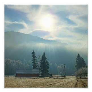 12”x12" Photo Print || Sun & Fog 
