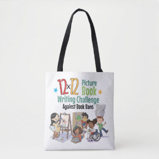 12 x 12 Against Book Bans Character Tote Bag