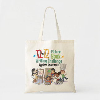 12 x 12 Against Book Bans Cream Character Tote Bag