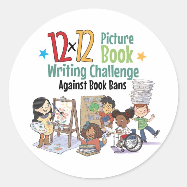 12 x 12 Against Book Bans Sticker (Front)