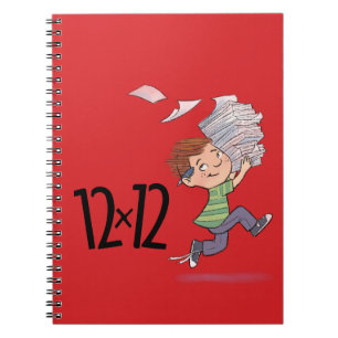 12 x 12 Spiral Notebook Red