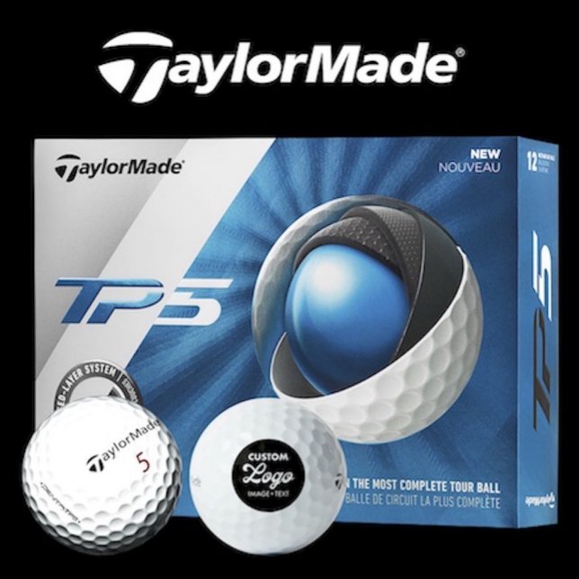 12 x TaylorMade TP5 Custom Logo Golf Balls (Box of 12 Taylor Made TP5 custom logo golf balls.)