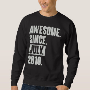 12 Year Old 12th Birthday   Awesome Since July 201 Sweatshirt